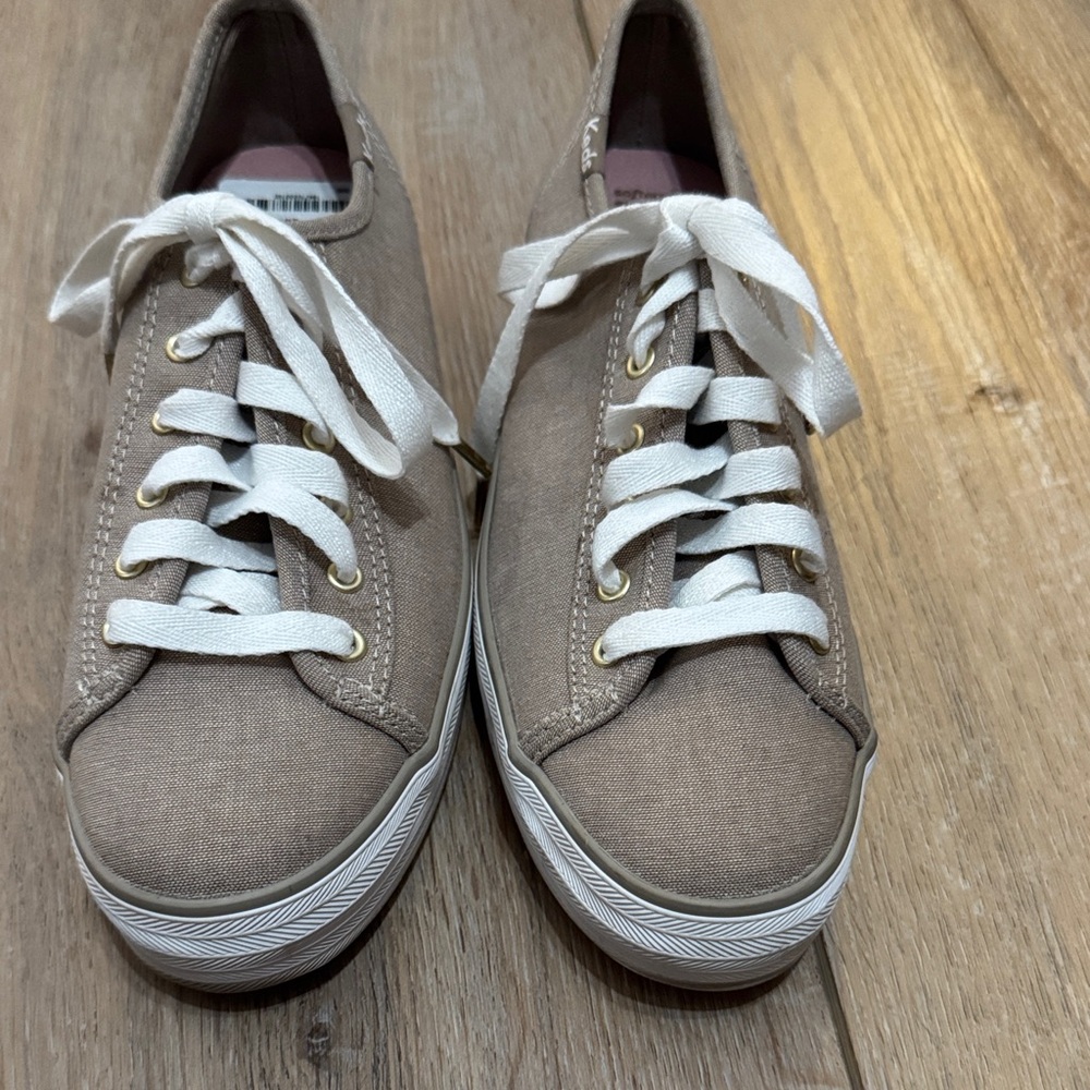 Keds Women's Beige Canvas Sneakers